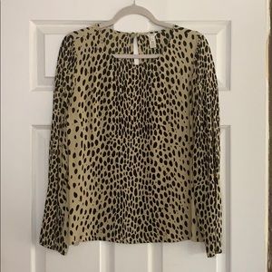 J Crew Leopard print silk blouse